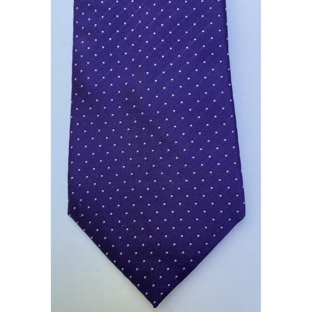 Charles Tyrwhitt Tie  Purple Blue Micro Polka Dots Elegance Stylish Luxury